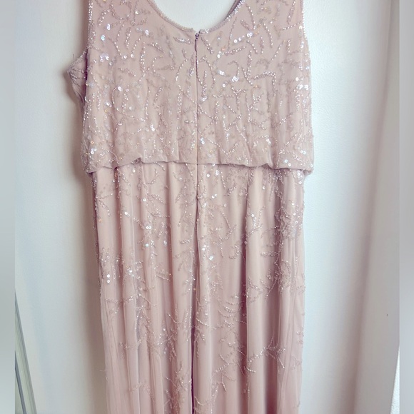 Adrianna Papell NWT Fully Beaded Sequined Maxi Length Gown size 18 - Picture 6 of 6